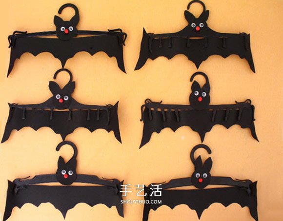 幼儿园万圣节手工制作 万圣节蝙蝠挂饰制作