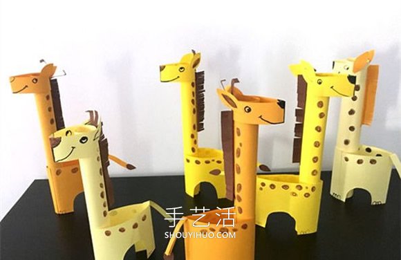 幼儿园手工制作立体长颈鹿的做法图解
