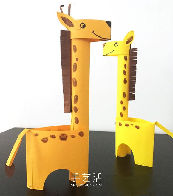 幼儿园手工制作立体长颈鹿的做法图解