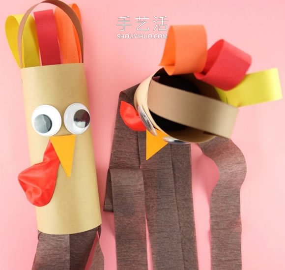儿童手工制作感恩节火鸡风向袋的做法教程
