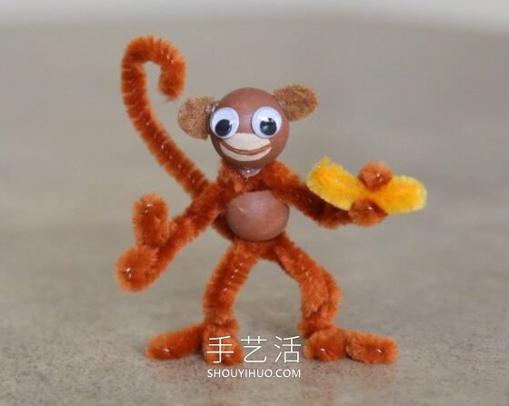 扭扭棒手工制作猴子的超简单方法教程