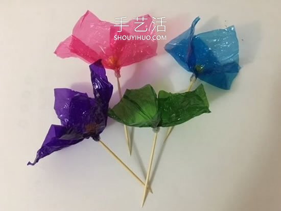玻璃纸简单手工制作花朵的做法教程