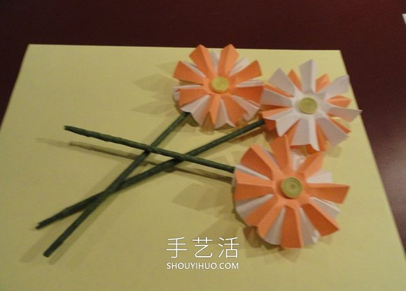 春天手工制作彩纸雏菊的做法教程