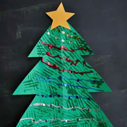 幼儿园手工制作卡纸圣诞树的做法简单又好玩