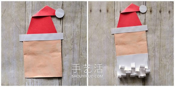 幼儿园手工制作信封圣诞老人木偶的做法教程