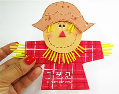 简单稻草人的做法图解 手工制作稻草人装饰品