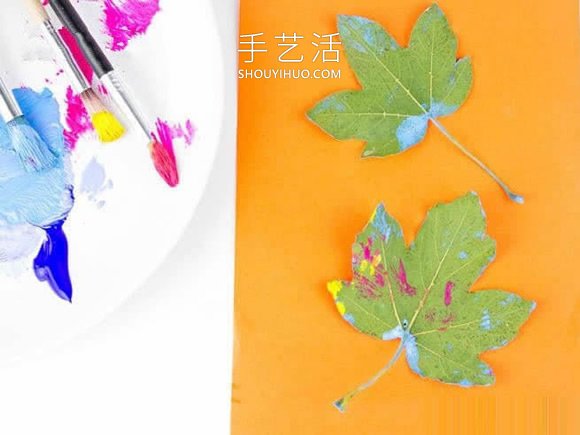 幼儿园手工制作秋天树叶印画的做法教程