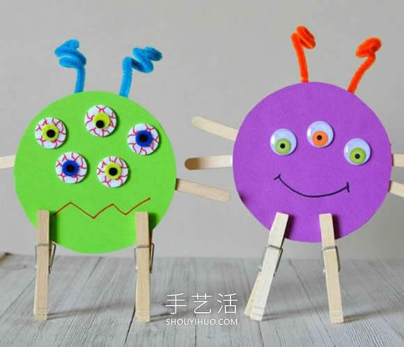 幼儿园手工制作光盘怪物的做法教程