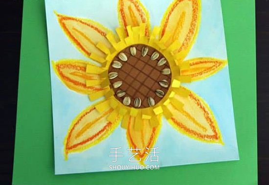 幼儿园手工制作向日葵画的做法教程