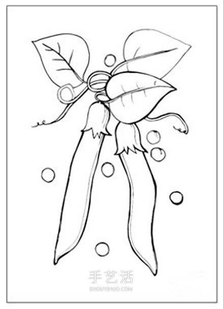 幼儿小手工制作图解 用纸做可爱的豌豆荚做法