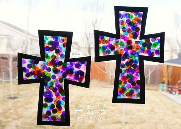 复活节手工：幼儿园手工制作十字架装饰教程