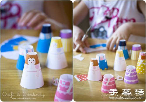 彩色纸张DIY手工制作可爱小人玩偶