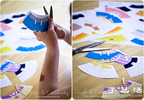 彩色纸张DIY手工制作可爱小人玩偶