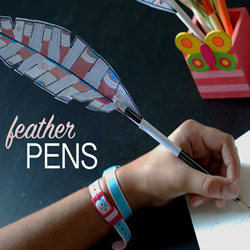 用纸做羽毛笔的方法图解 幼儿羽毛笔手工制作