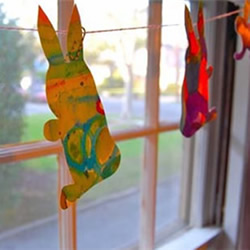 复活节/中秋节布置：幼儿园教室兔子挂饰制作