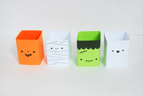 万圣节亲子手工：简单好玩的卡纸叠叠乐DIY制作