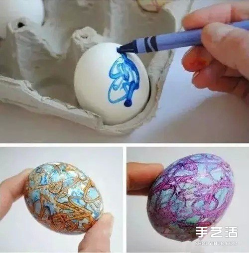 幼儿鸡蛋画制作方法 DIY鸡蛋画画可爱图片