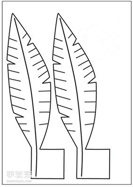 用纸做羽毛笔的方法图解 幼儿羽毛笔手工制作
