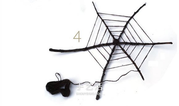 万圣节道具制作图解 儿童简单蜘蛛网手工制作