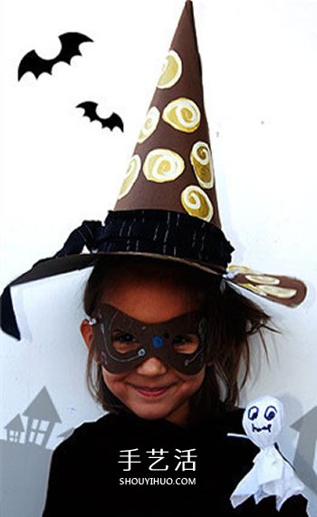 自制女巫帽的方法图解 万圣节幼儿女巫帽做法