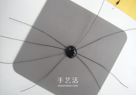 万圣节蜘蛛便签夹DIY 铁丝手工制作可爱小蜘蛛