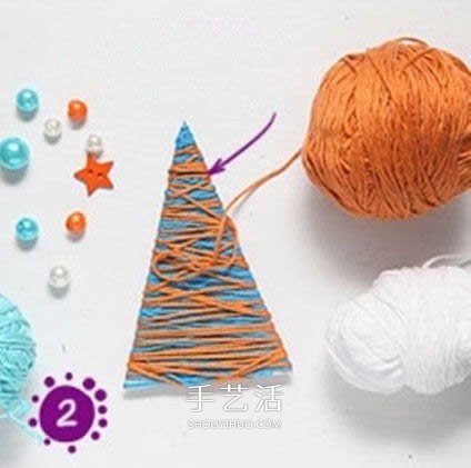 最简单圣诞树的做法 幼儿手工制作毛线圣诞树