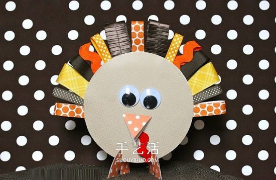 感恩节火鸡手工制作 利用卡纸做可爱火鸡摆饰