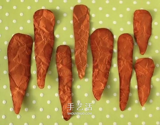 幼儿园手工做胡萝卜 卡纸胡萝卜的制作方法