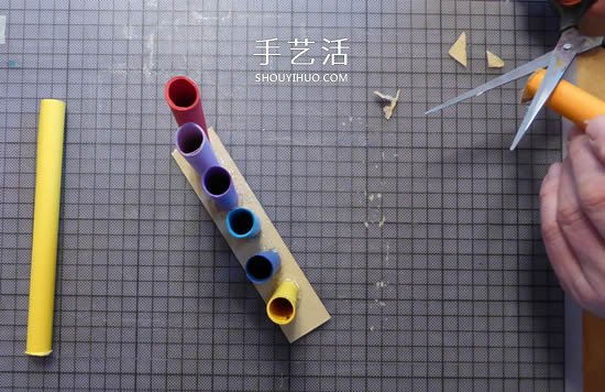 自制简易排箫的方法 儿童用卡纸做排箫玩具