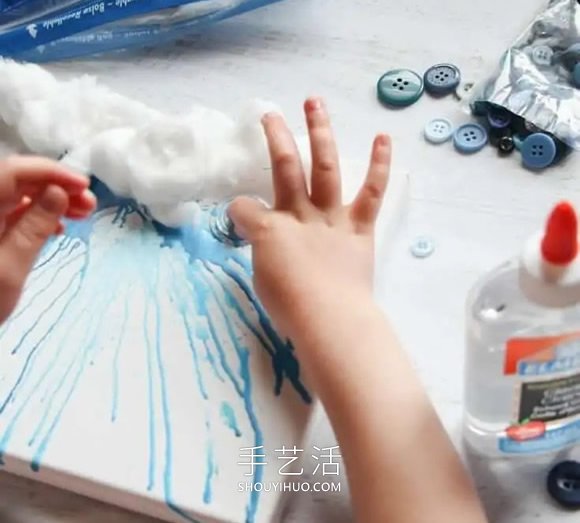 幼儿园蜡笔手工制作雨云画的做法教程