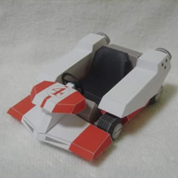 R4跑车纸模型的图纸 卡纸做跑车模型展开图