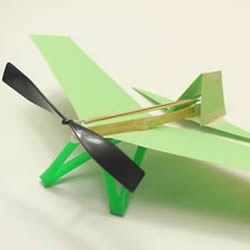 螺旋桨飞机模型DIY 橡皮筋动力飞机制作方法