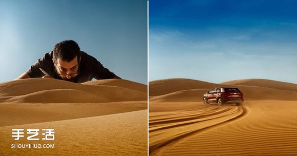 1：43的汽车世界！微型摄影师打造奥迪沙漠广告