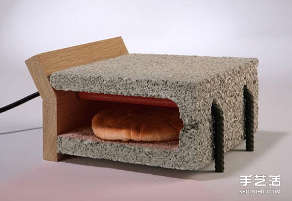 钢筋水泥DIY的烤面包机 平时还能当椅子做！