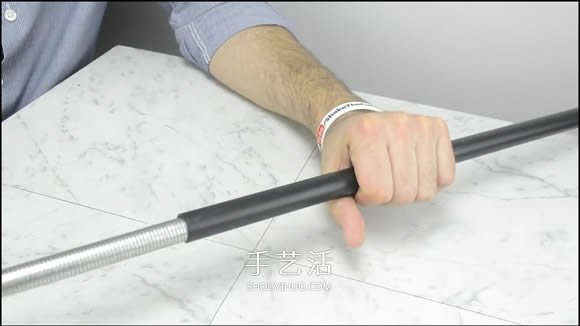 PVC管制作可以连续发射两次的橡皮筋枪