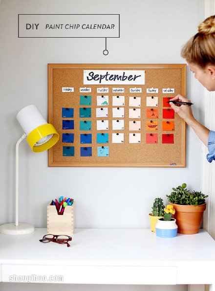 超简单自制日历的方法 需准备便签纸和相框