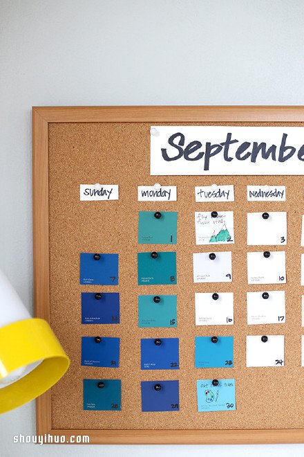 超简单自制日历的方法 需准备便签纸和相框