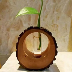 木桩手工制作创意花瓶的做法教程
