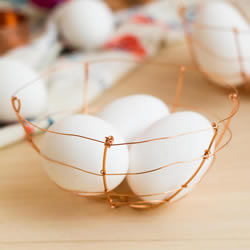铜线鸡蛋篮DIY教程 铜丝制作鸡蛋篮的方法图解