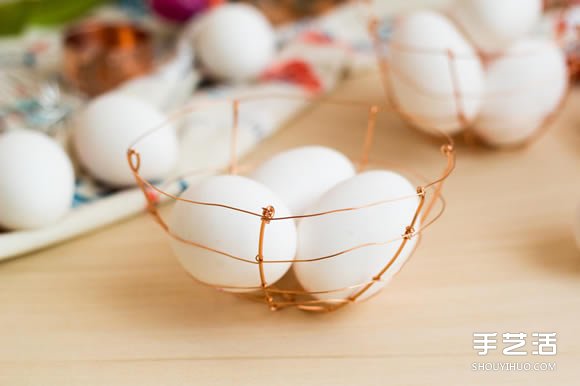 铜线鸡蛋篮DIY教程 铜丝制作鸡蛋篮的方法图解