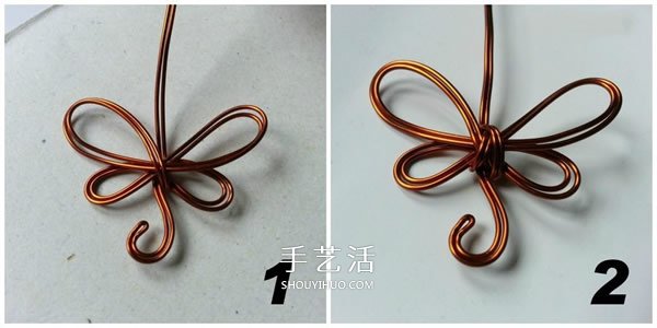 金属丝制作蜻蜓挂饰 自制金属丝蜻蜓小饰品