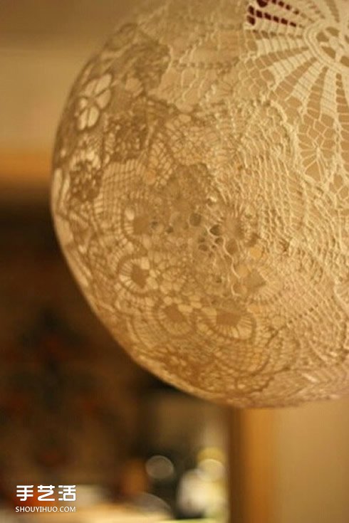 自制蕾丝灯罩的方法 浪漫蕾丝灯罩手工制作
