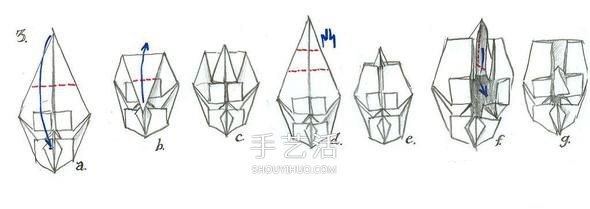 神秘自由斗士！V字仇杀队面具的折纸方法图解