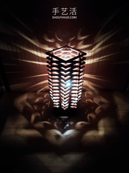 用木棍制作立体几何灯罩灯饰的做法教程