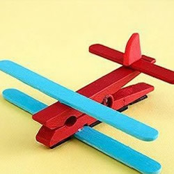 冰棒棍和夹子手工DIY小飞机