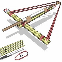 自制玩具弩的方法 用铅笔和皮筋制作玩具弩