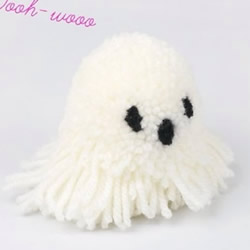 毛线玩偶幽灵手工制作 简单毛线球幽灵的做法