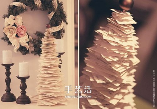 10个漂亮的手工圣诞树图片 都用纸制作而成