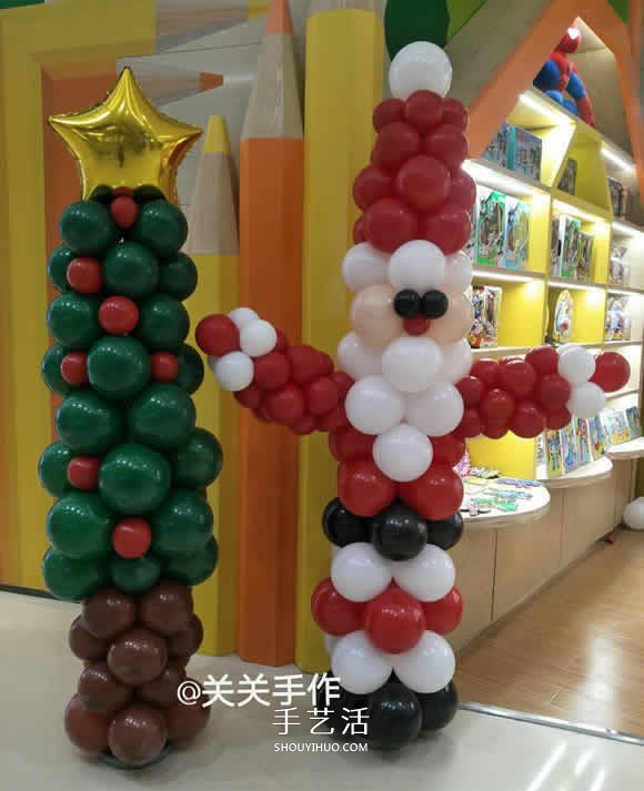 给孩子的圣诞礼物：手拿气球圣诞老人的做法