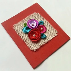 母亲节绸缎花卡片的制作方法图解教程
